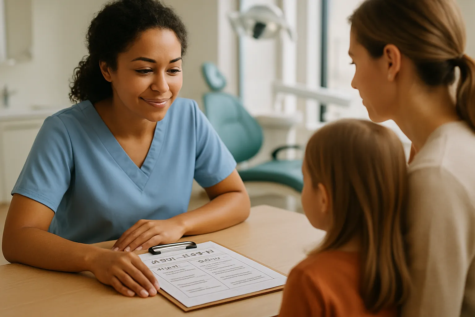Table of parent concerns and preparation tips for child's dental visit.